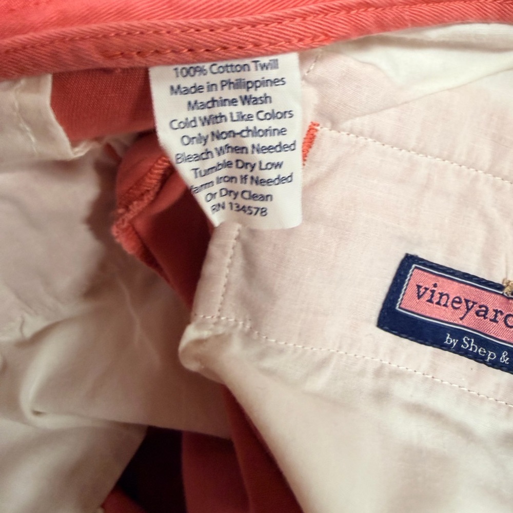 Vineyard Vines Cotton Twill Red Pants - Picture 3 of 4